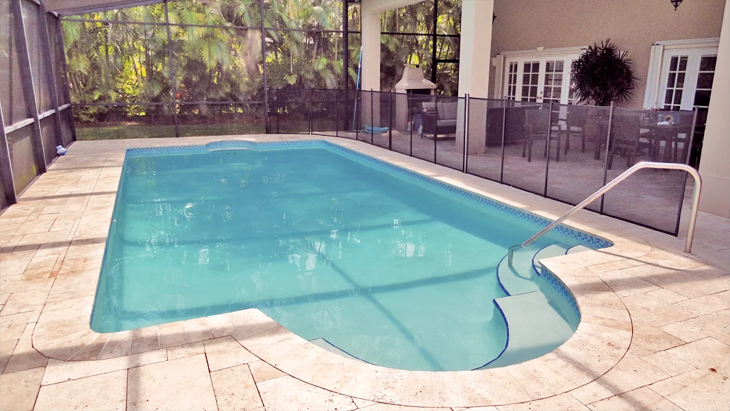 New Diamond Brite Blue Quartz pool finish by ESPI Pools Miami