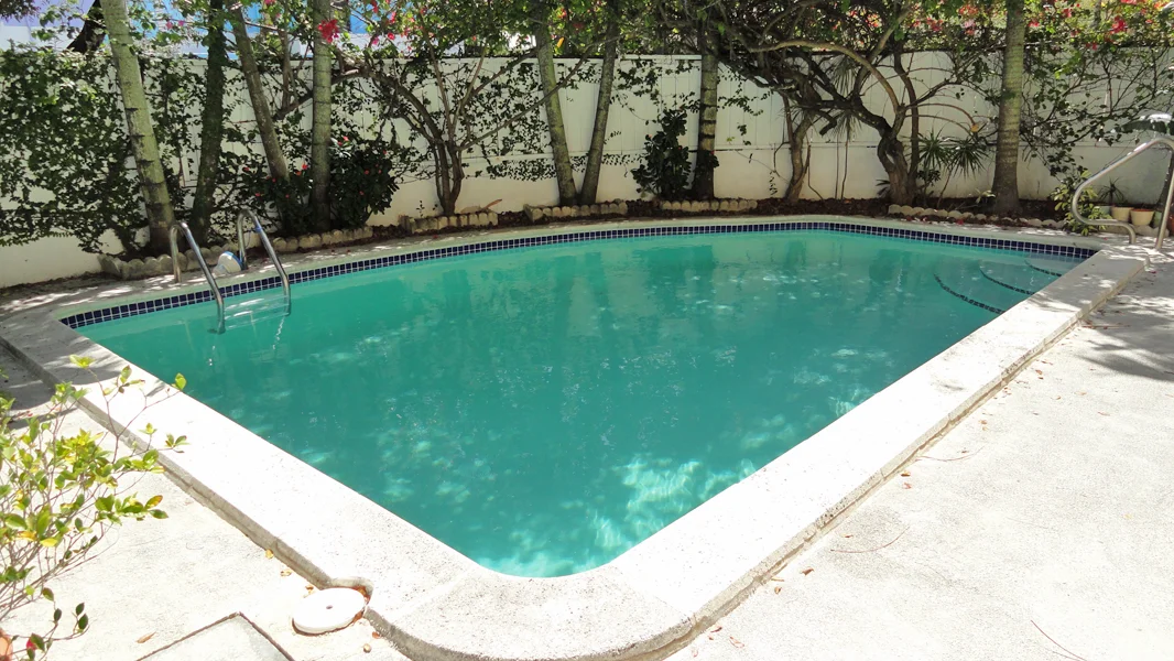 New Diamond Brite Blue Quartz pool finish by ESPI Pools Miami