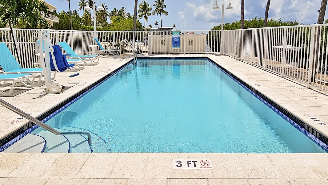 New Diamond Brite Blue Quartz pool finish by ESPI Pools Miami