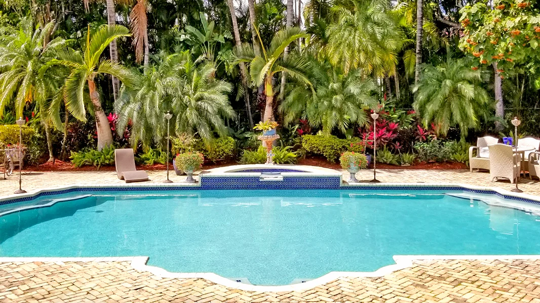 New Diamond Brite Blue Quartz pool finish by ESPI Pools Miami